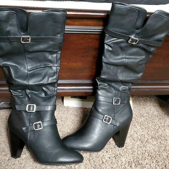 Women's Black knee high Boots size 10M - Picture 3 of 7
